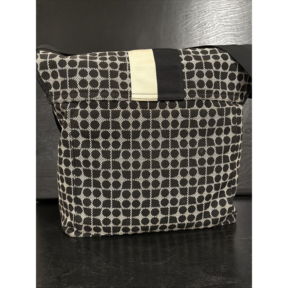 Kate Spade New York Serena Noel Jacquard Messenger Bag Baby Bag Black White - Picture 5 of 5